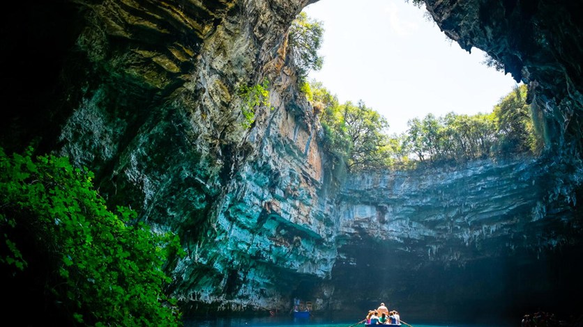 Melissani Lake in Karavomilos